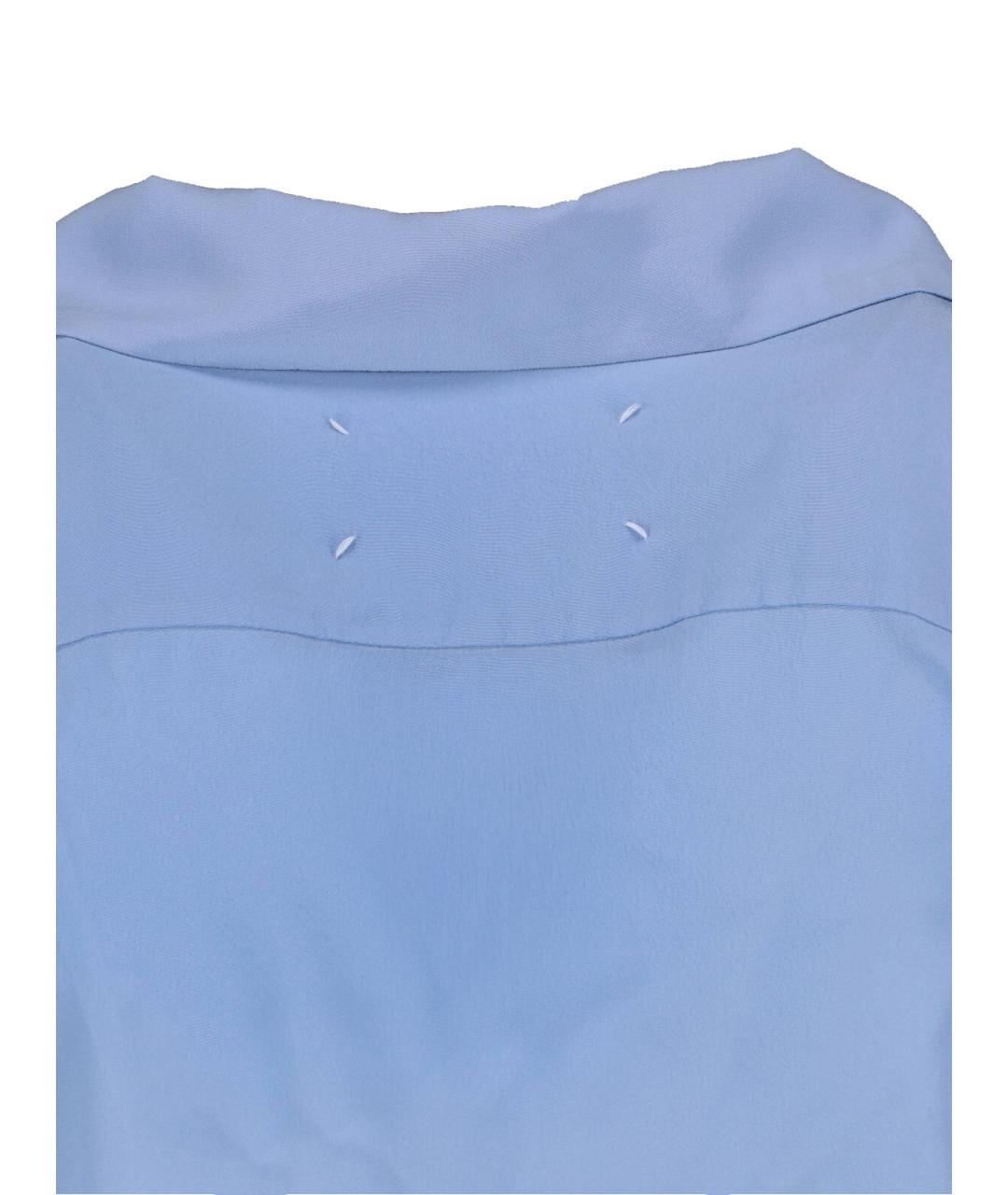 MAISON MARGIELA Голубая шелковая рубашка, фото 3