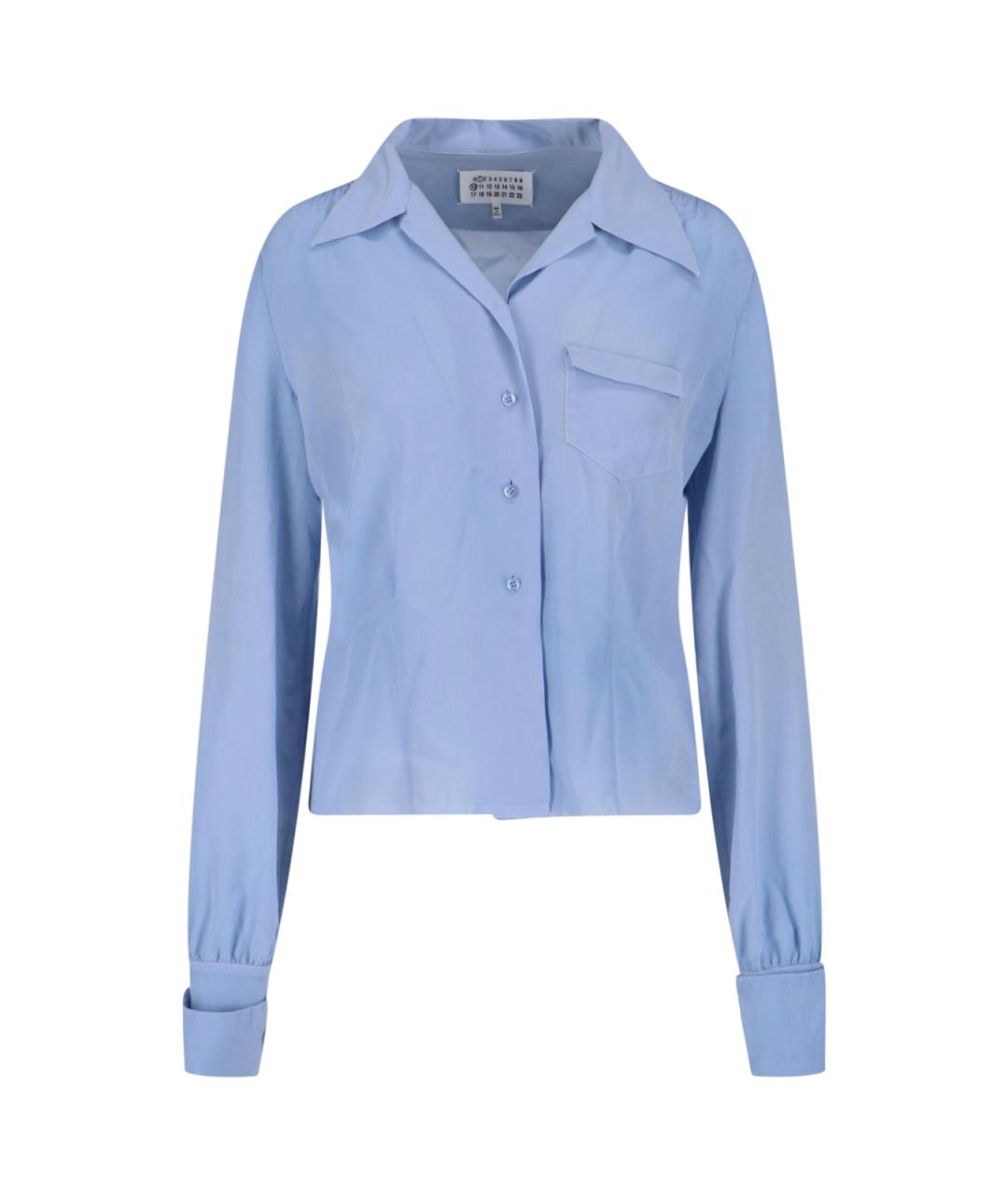 MAISON MARGIELA Голубая шелковая рубашка, фото 1