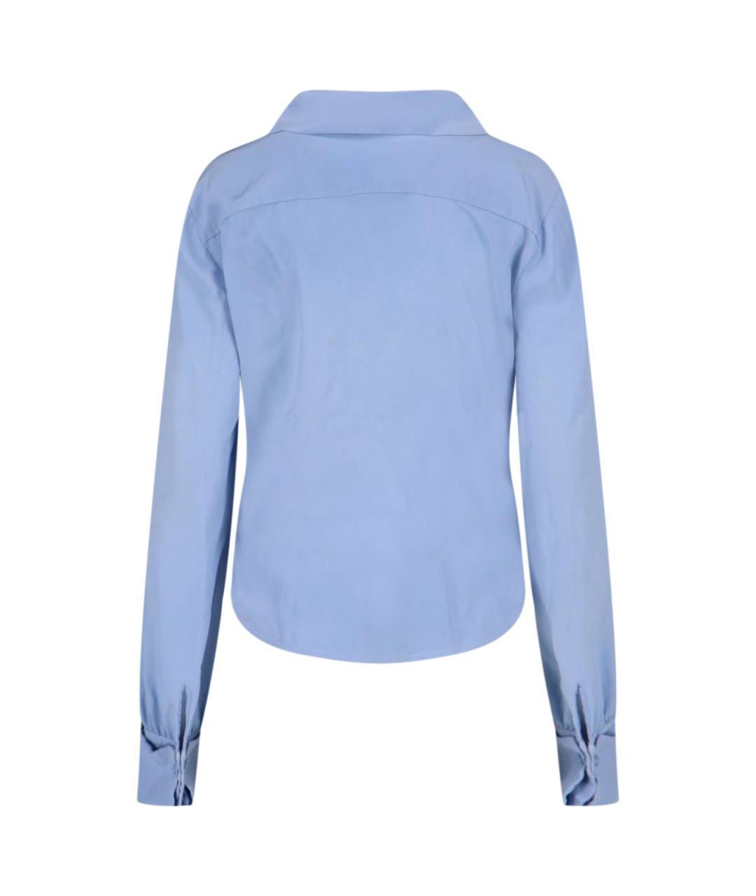 MAISON MARGIELA Голубая шелковая рубашка, фото 2