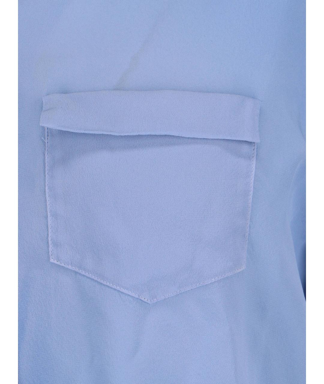 MAISON MARGIELA Голубая шелковая рубашка, фото 5