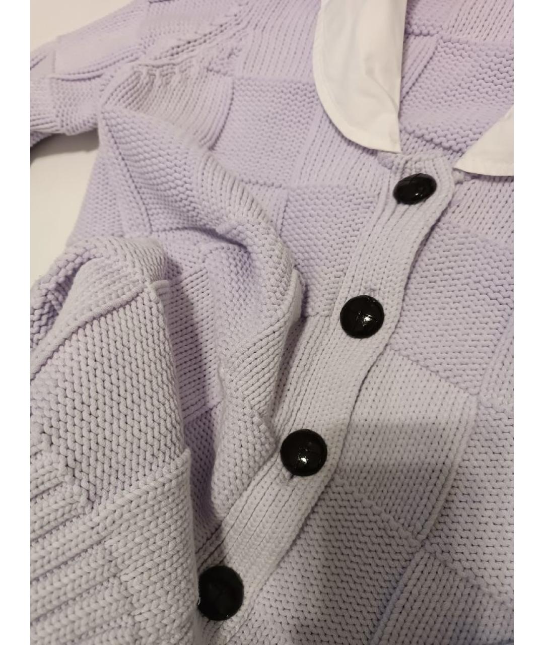 GANNI Фиолетовый хлопковый кардиган, фото 7