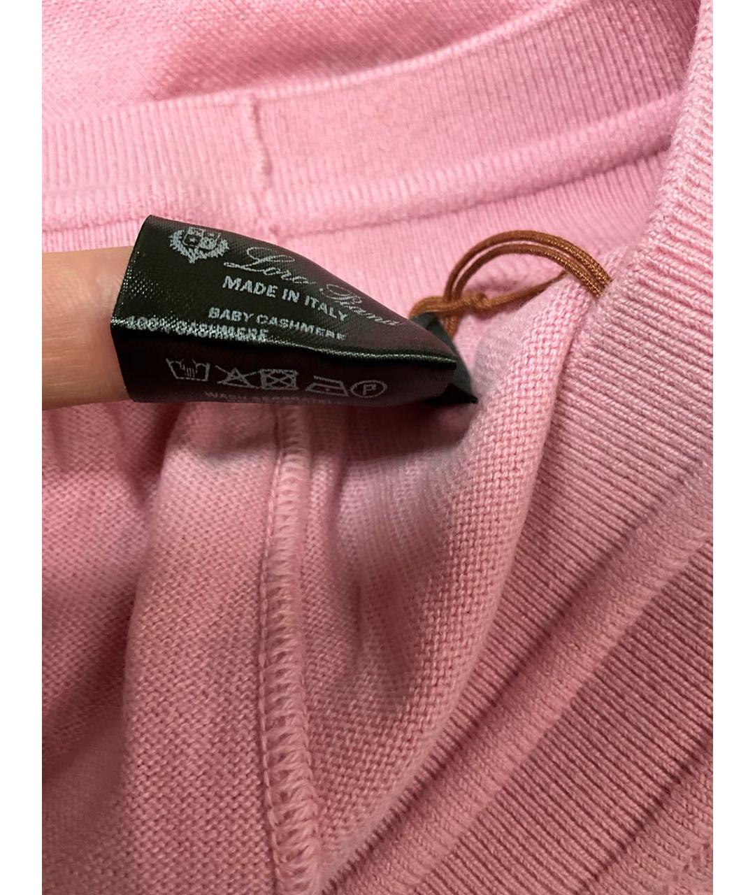 LORO PIANA Розовые кашемировые спортивные брюки и шорты, фото 8