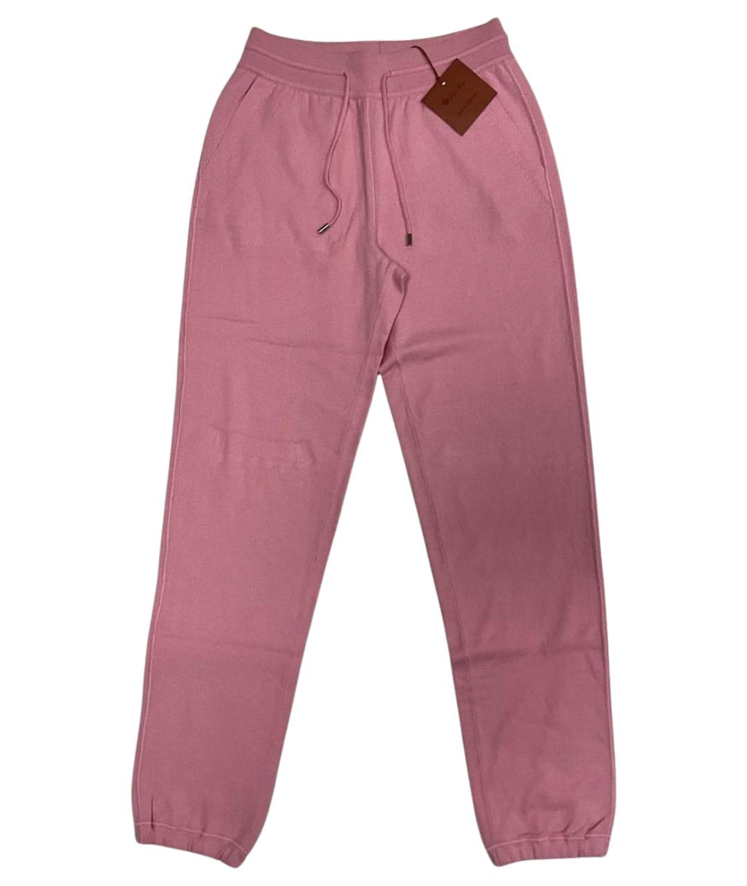 LORO PIANA Розовые кашемировые спортивные брюки и шорты, фото 1