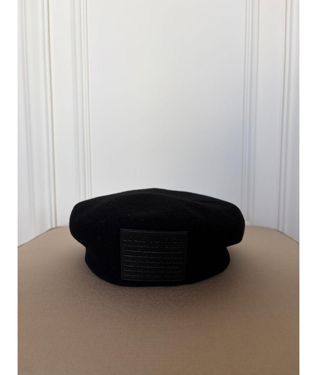 LOUIS VUITTON Черная шерстяная шапка, фото 7