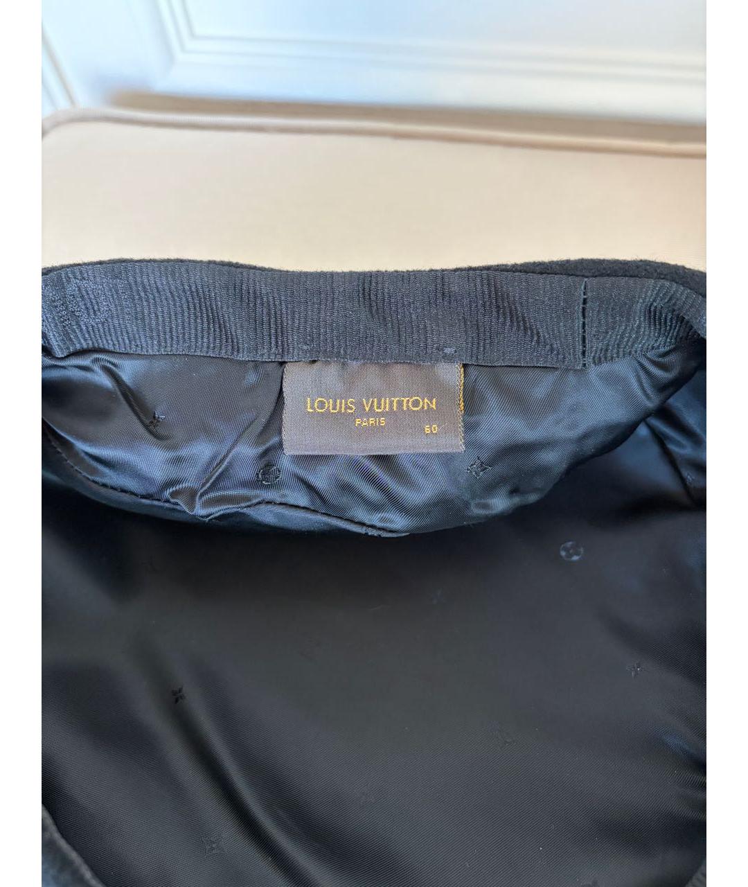 LOUIS VUITTON Черная шерстяная шапка, фото 5