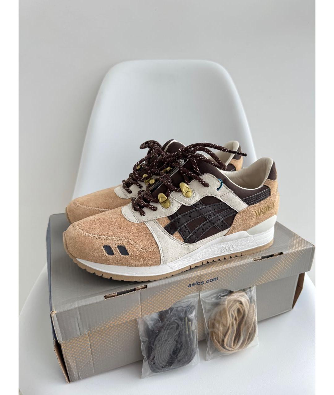 ASICS Бирюзовые замшевые высокие кроссовки / кеды, фото 3