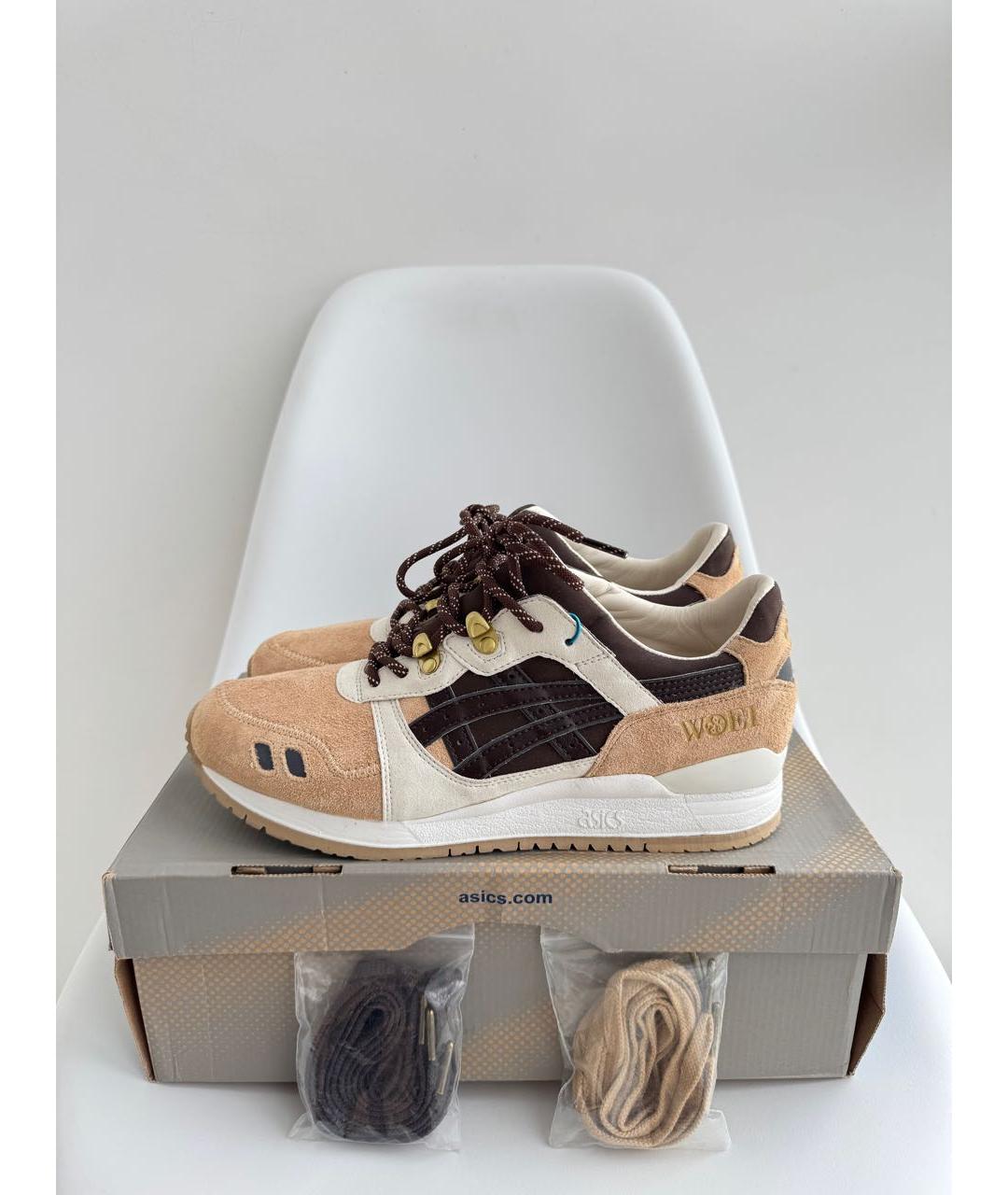 ASICS Бирюзовые замшевые высокие кроссовки / кеды, фото 2