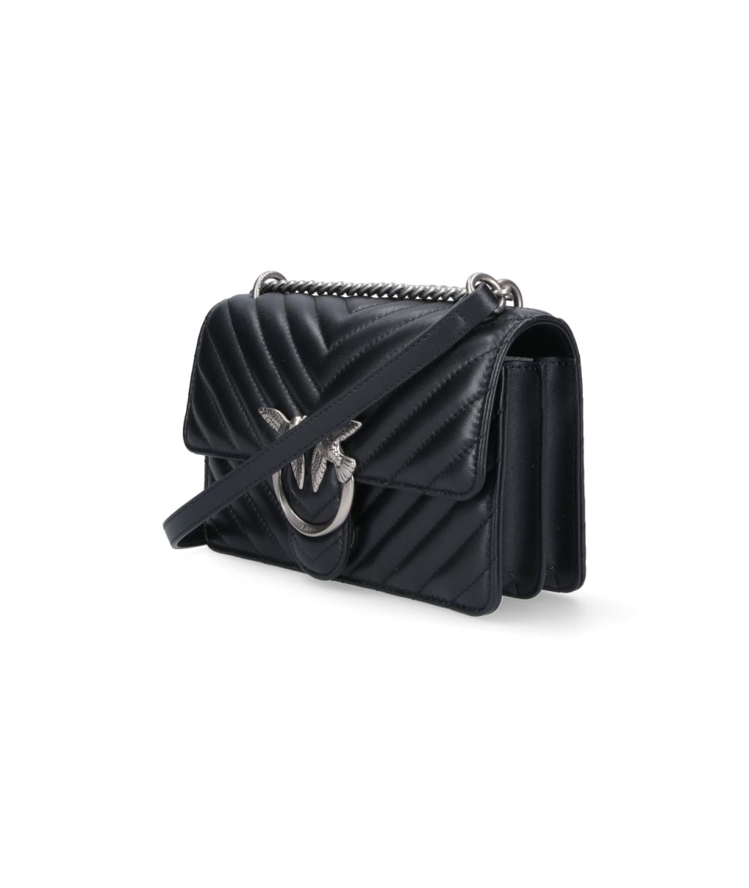 PINKO Черная кожаная сумка через плечо, фото 2