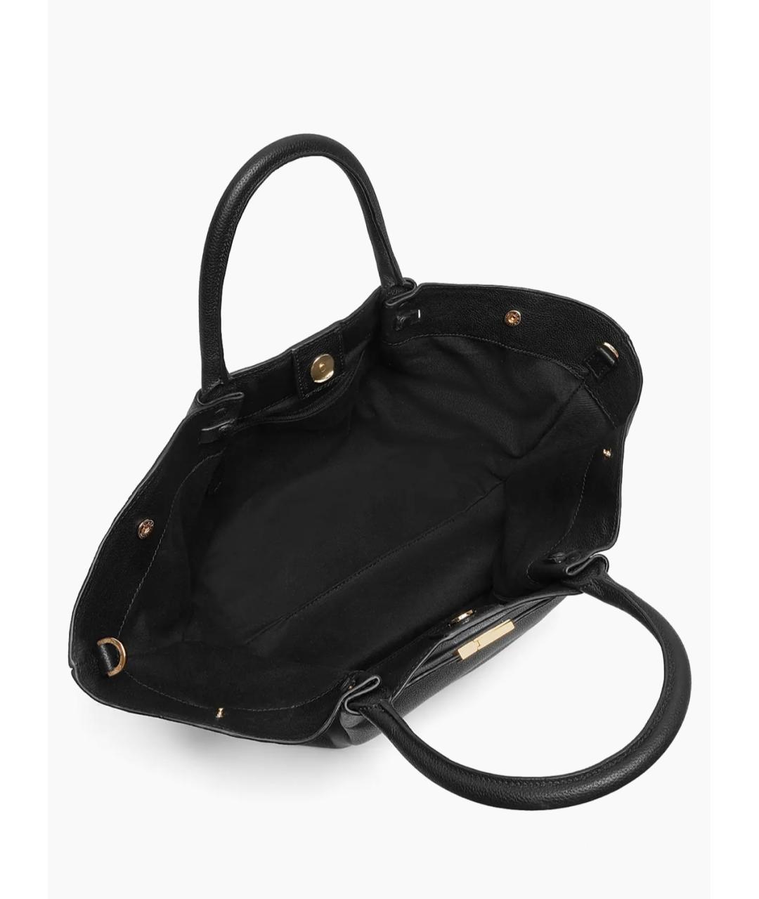 DEMELLIER Черная кожаная сумка тоут, фото 7