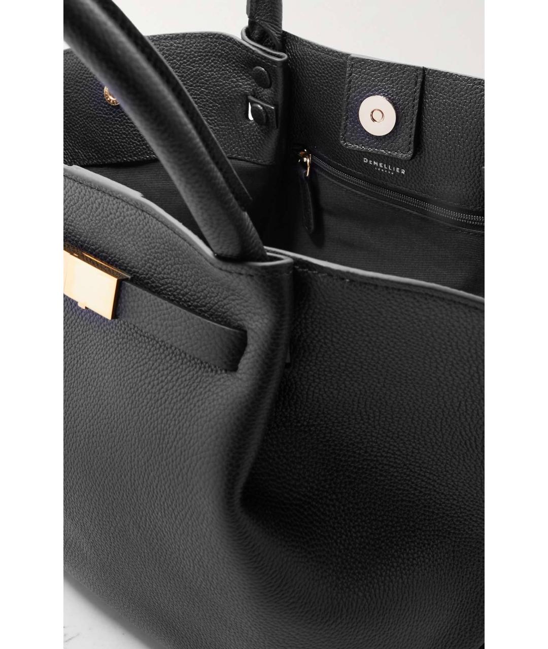 DEMELLIER Черная кожаная сумка тоут, фото 6