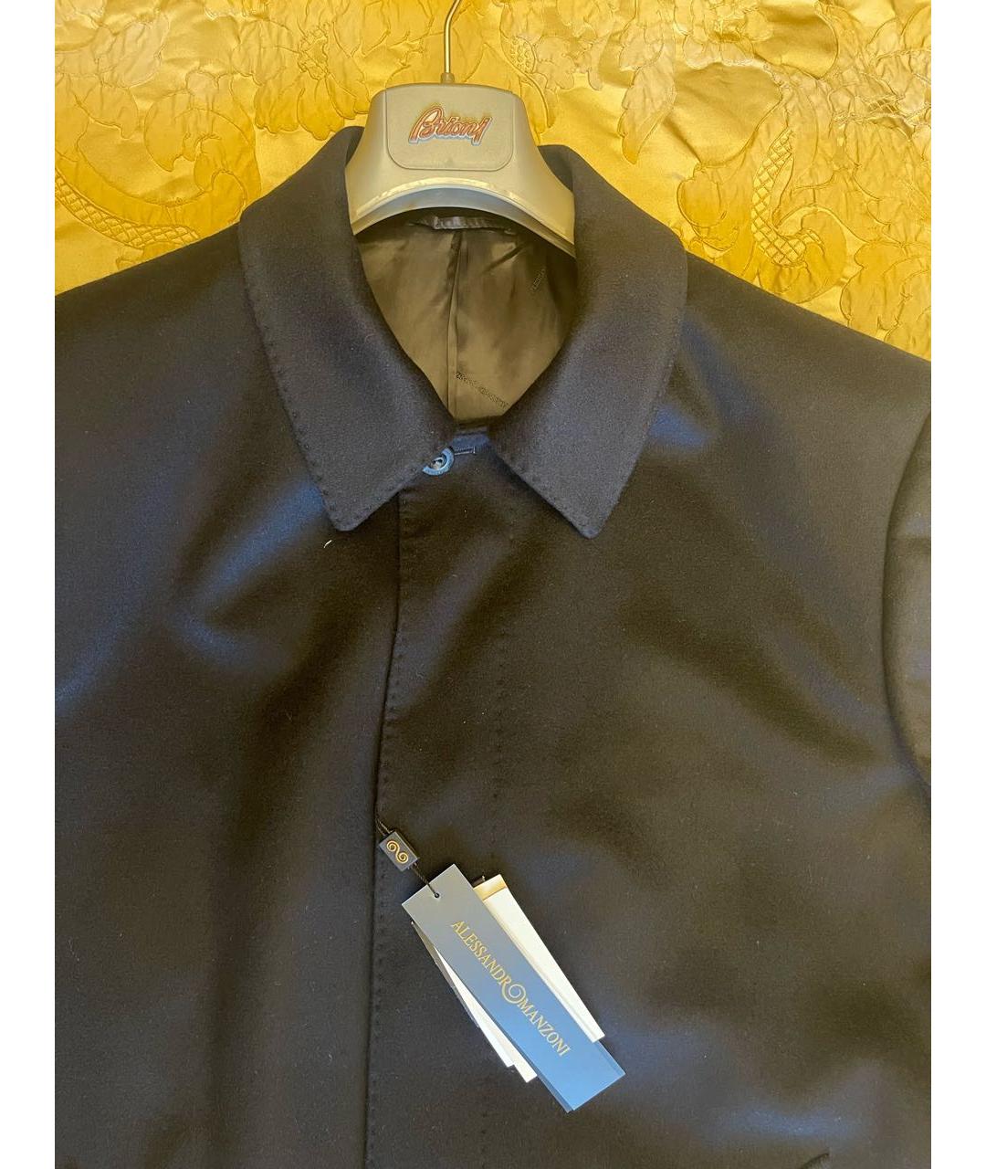 MANZONI 24 Черное кашемировое пальто, фото 4