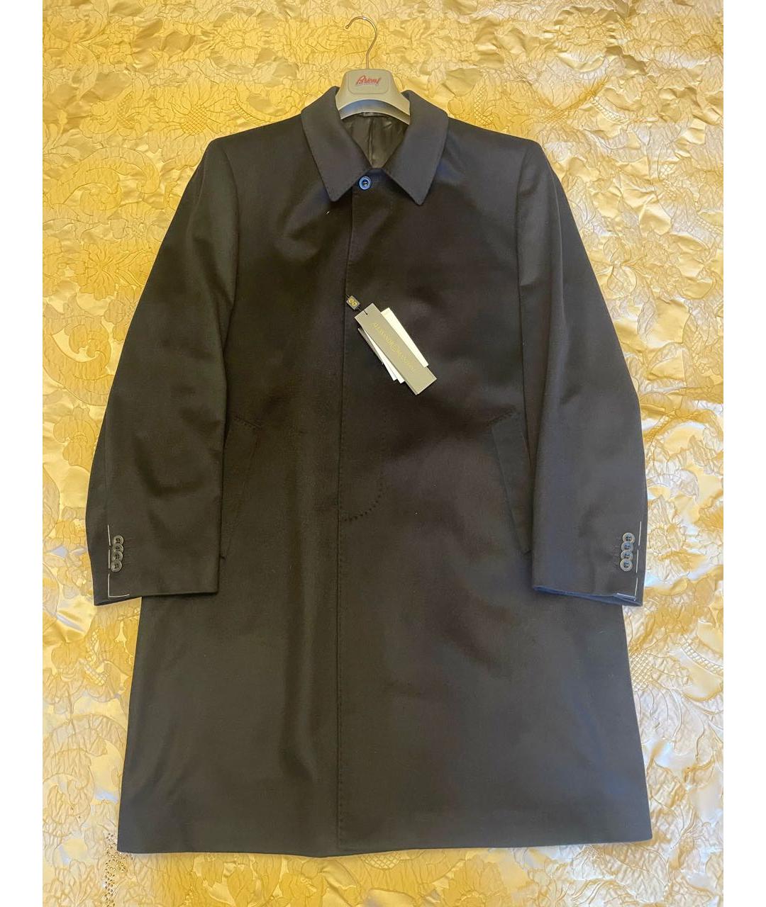 MANZONI 24 Черное кашемировое пальто, фото 8