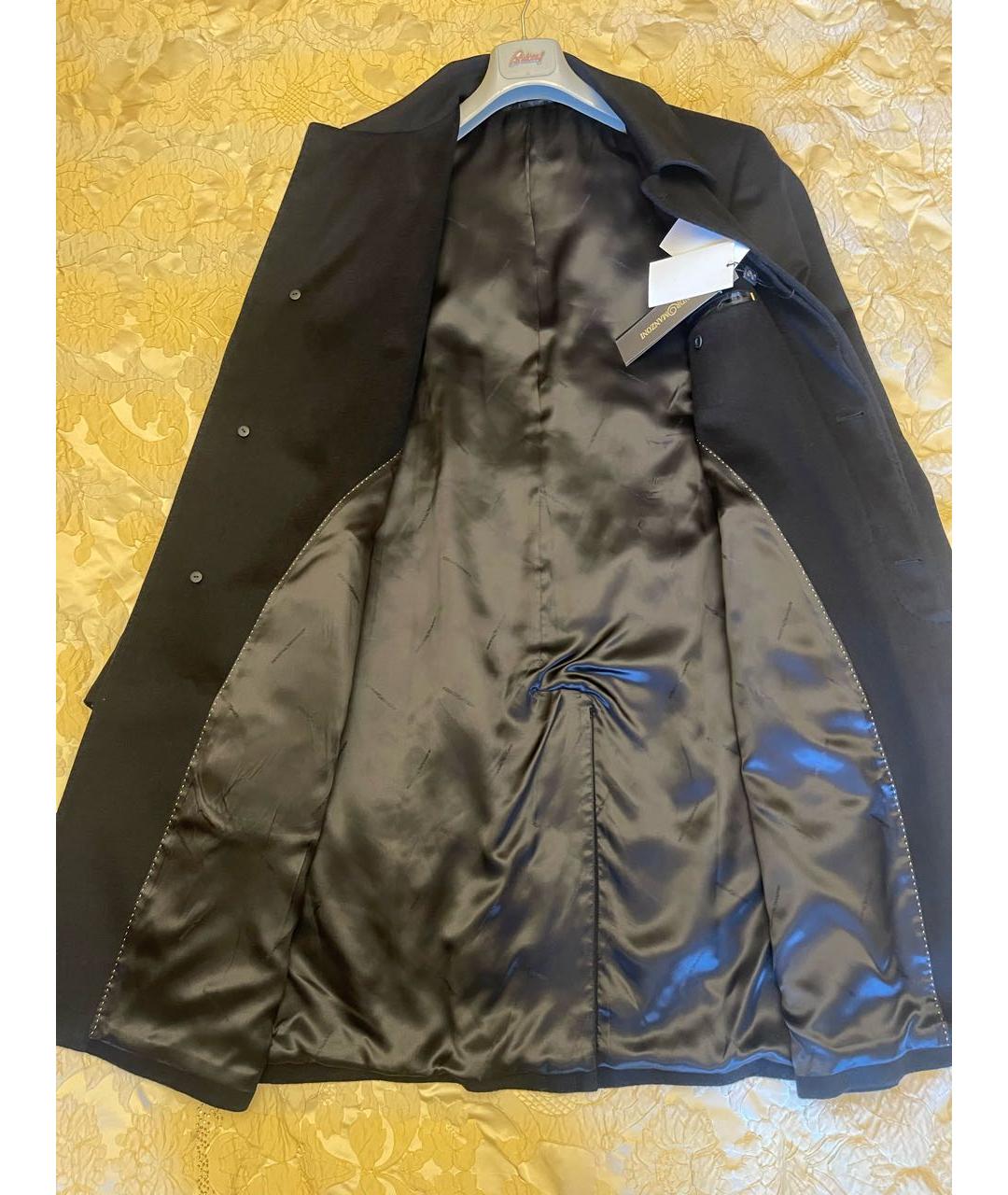 MANZONI 24 Черное кашемировое пальто, фото 6