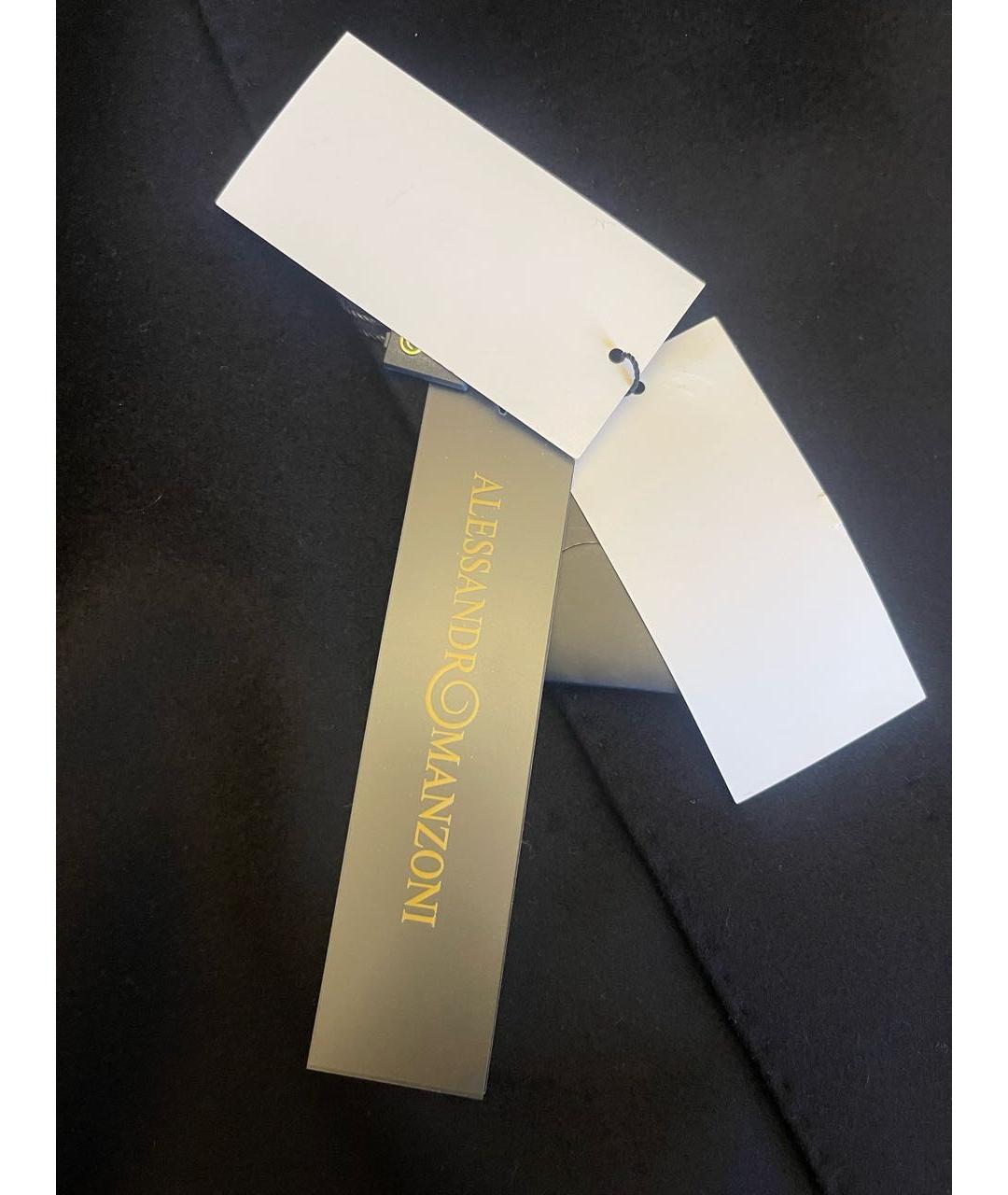 MANZONI 24 Черное кашемировое пальто, фото 5