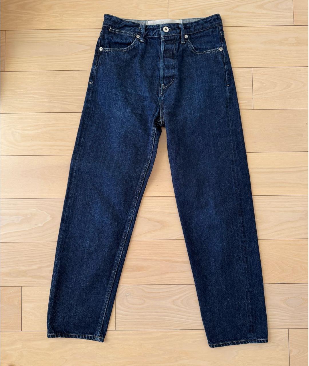 JIL SANDER Темно-синие хлопковые прямые джинсы, фото 5