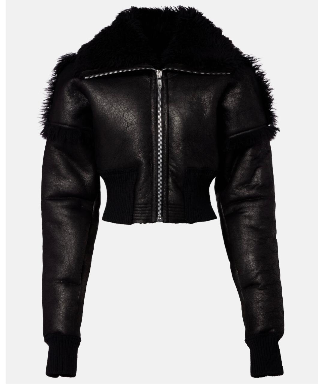 RICK OWENS Черная кожаная дубленка, фото 6