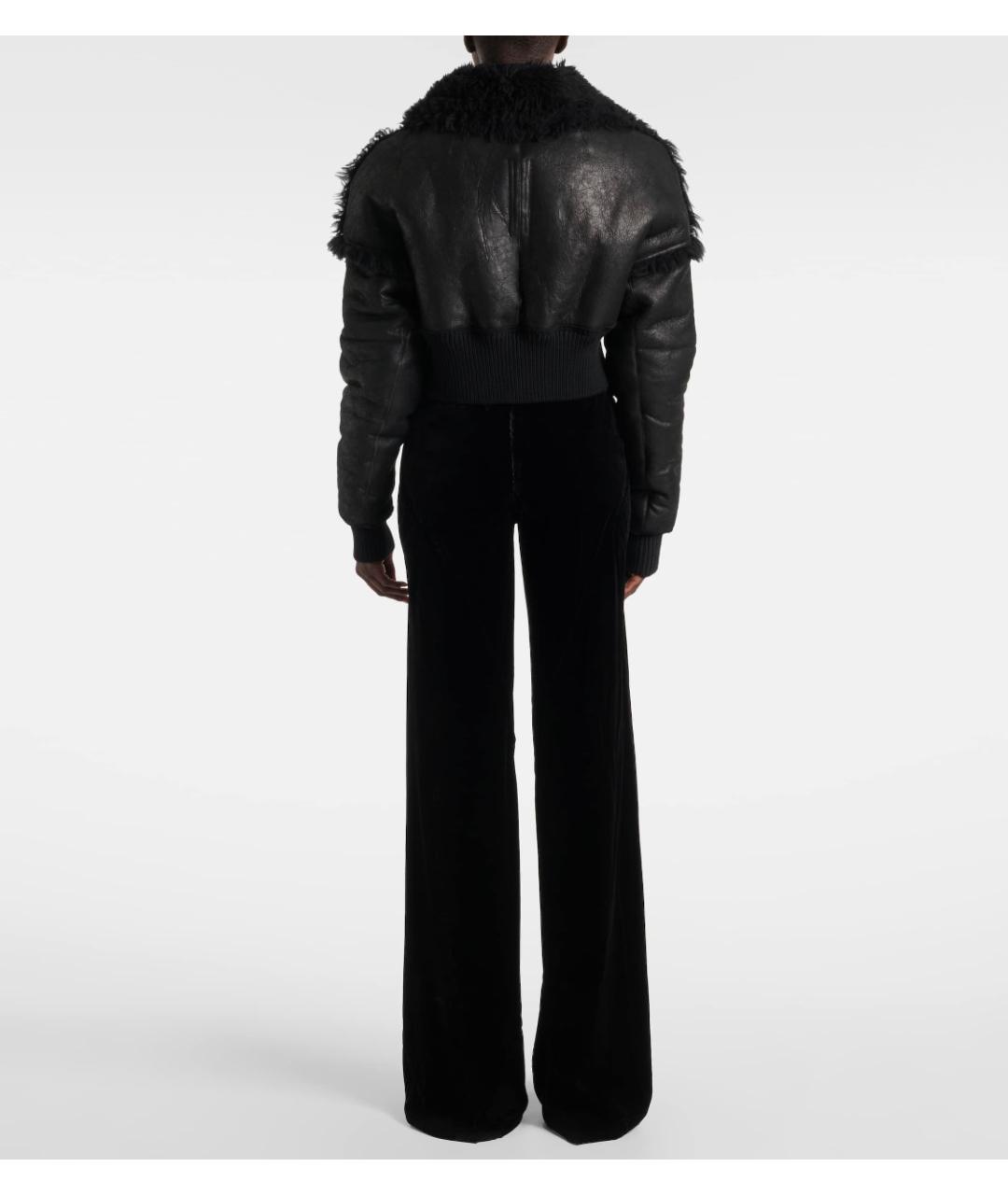 RICK OWENS Черная кожаная дубленка, фото 5