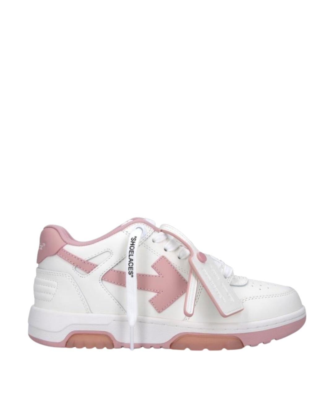 OFF-WHITE Белые кожаные кеды, фото 1