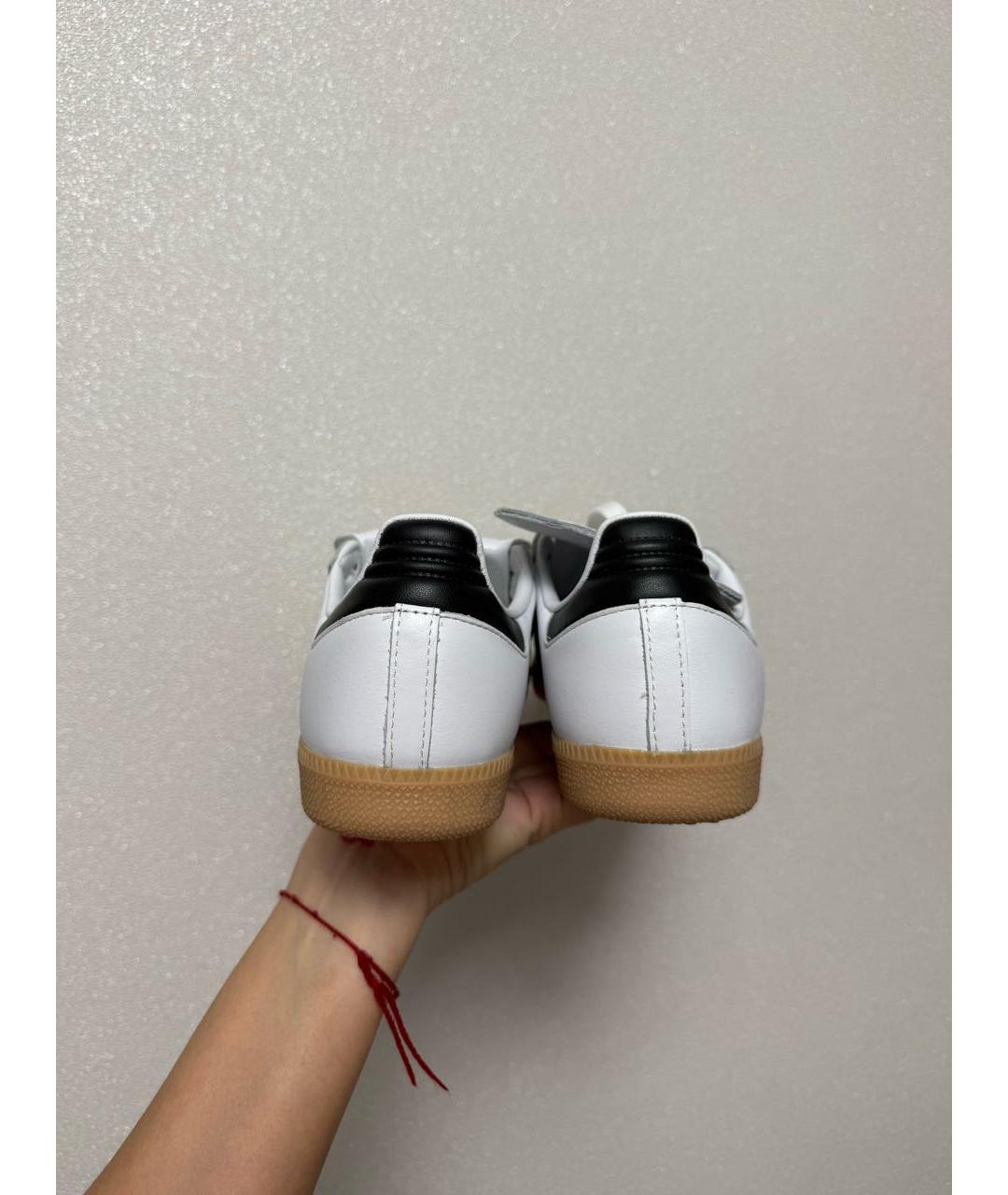 ADIDAS Бежевые кожаные кеды, фото 4