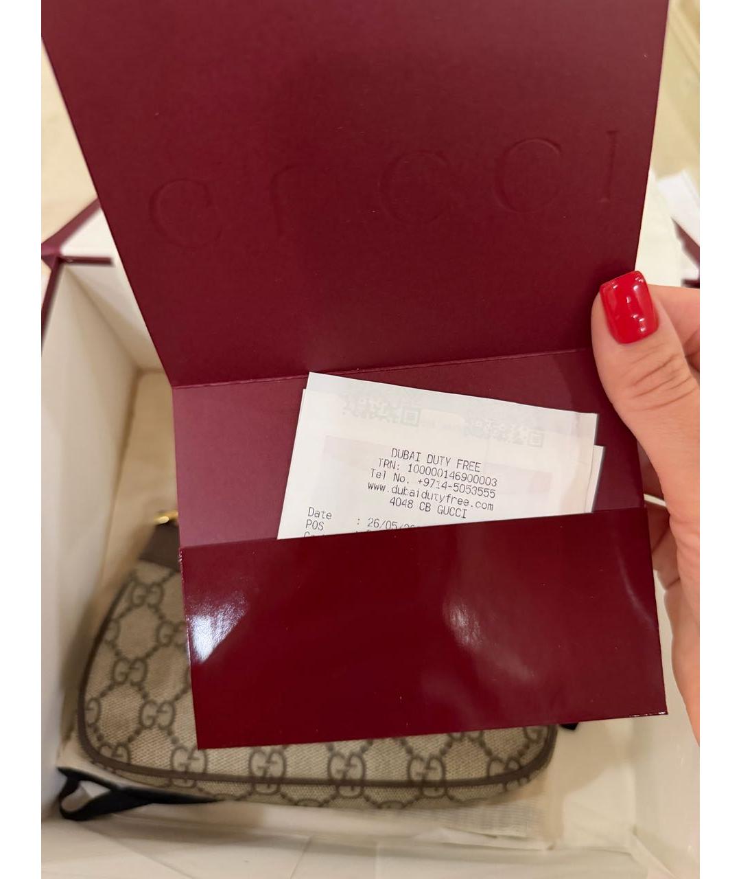 GUCCI Бежевая сумка с короткими ручками, фото 4