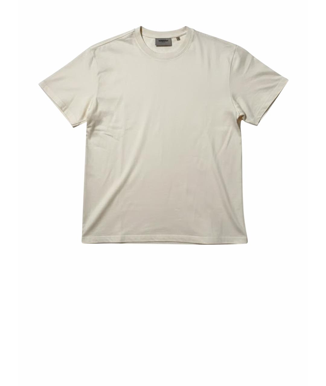 FEAR OF GOD ESSENTIALS Бежевая хлопковая футболка, фото 5