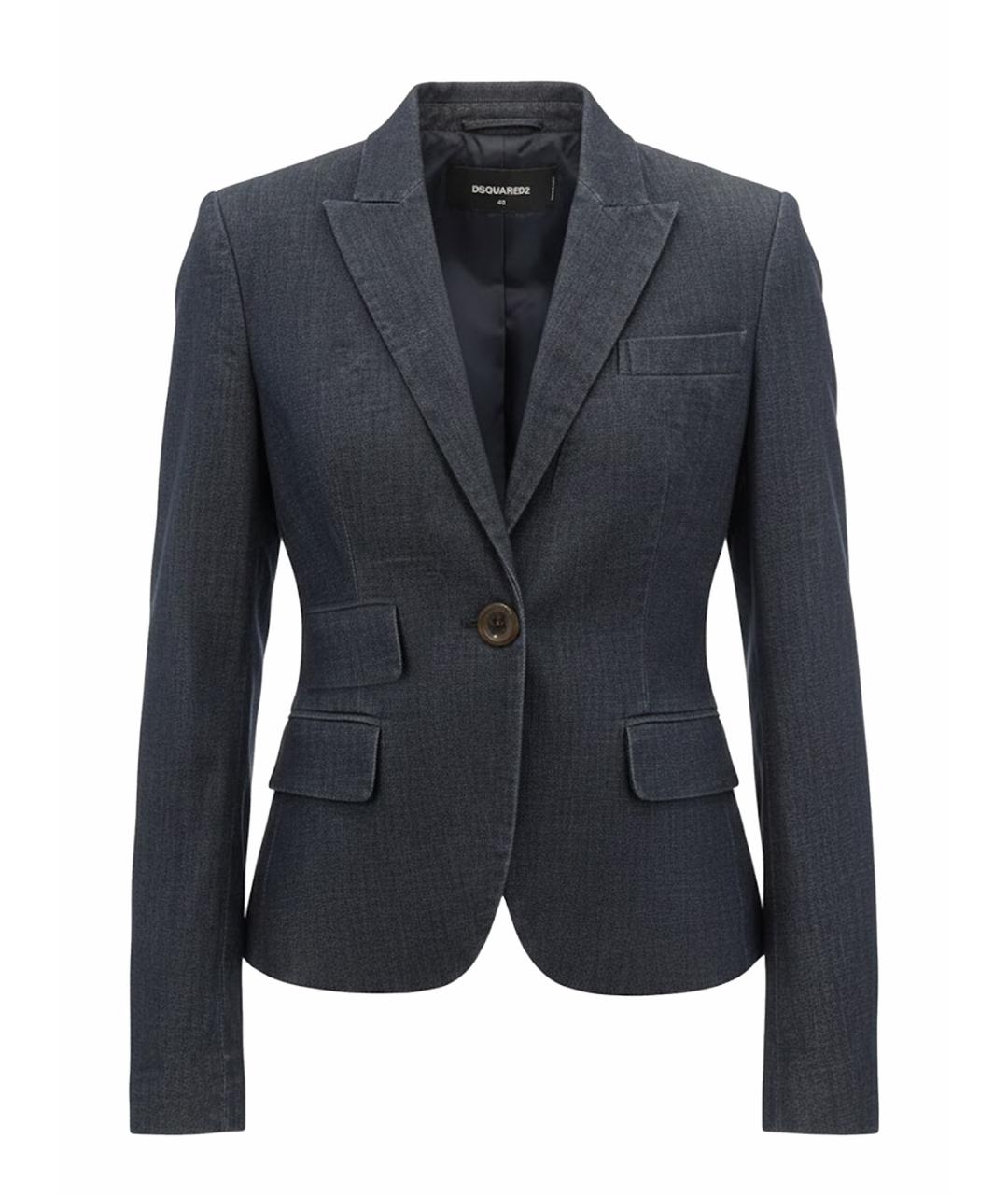 DSQUARED2 Темно-синий хлопковый жакет/пиджак, фото 1
