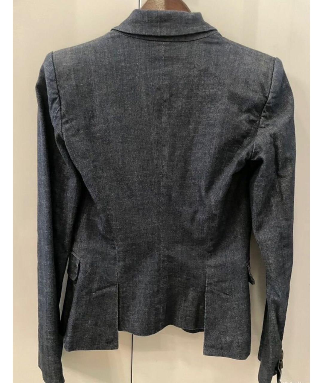 DSQUARED2 Темно-синий хлопковый жакет/пиджак, фото 2