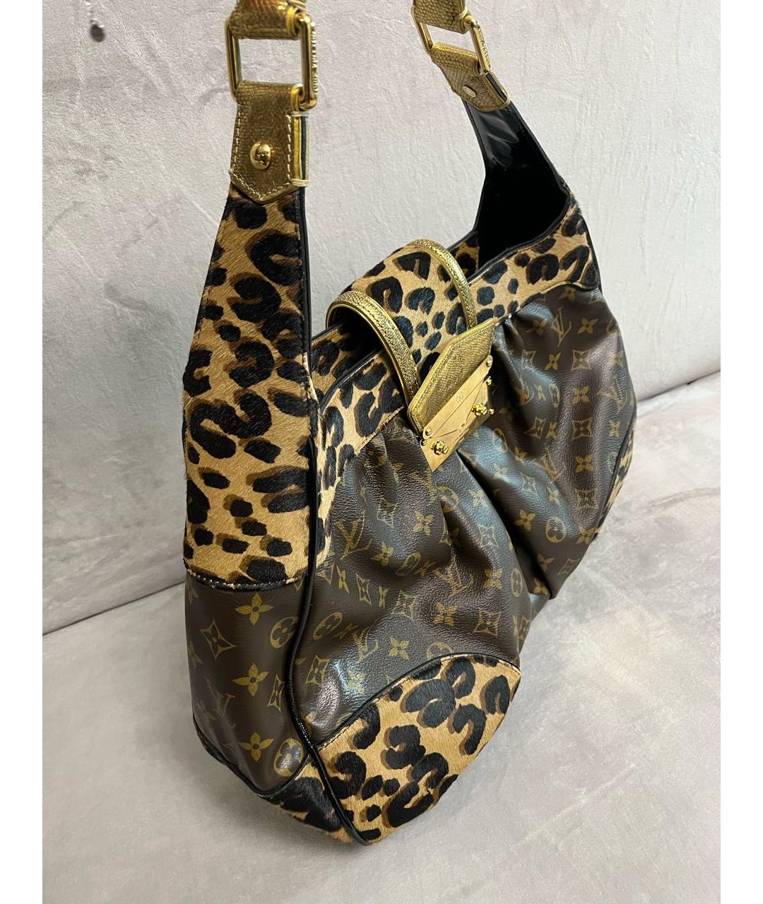 LOUIS VUITTON Коричневая кожаная сумка тоут, фото 2