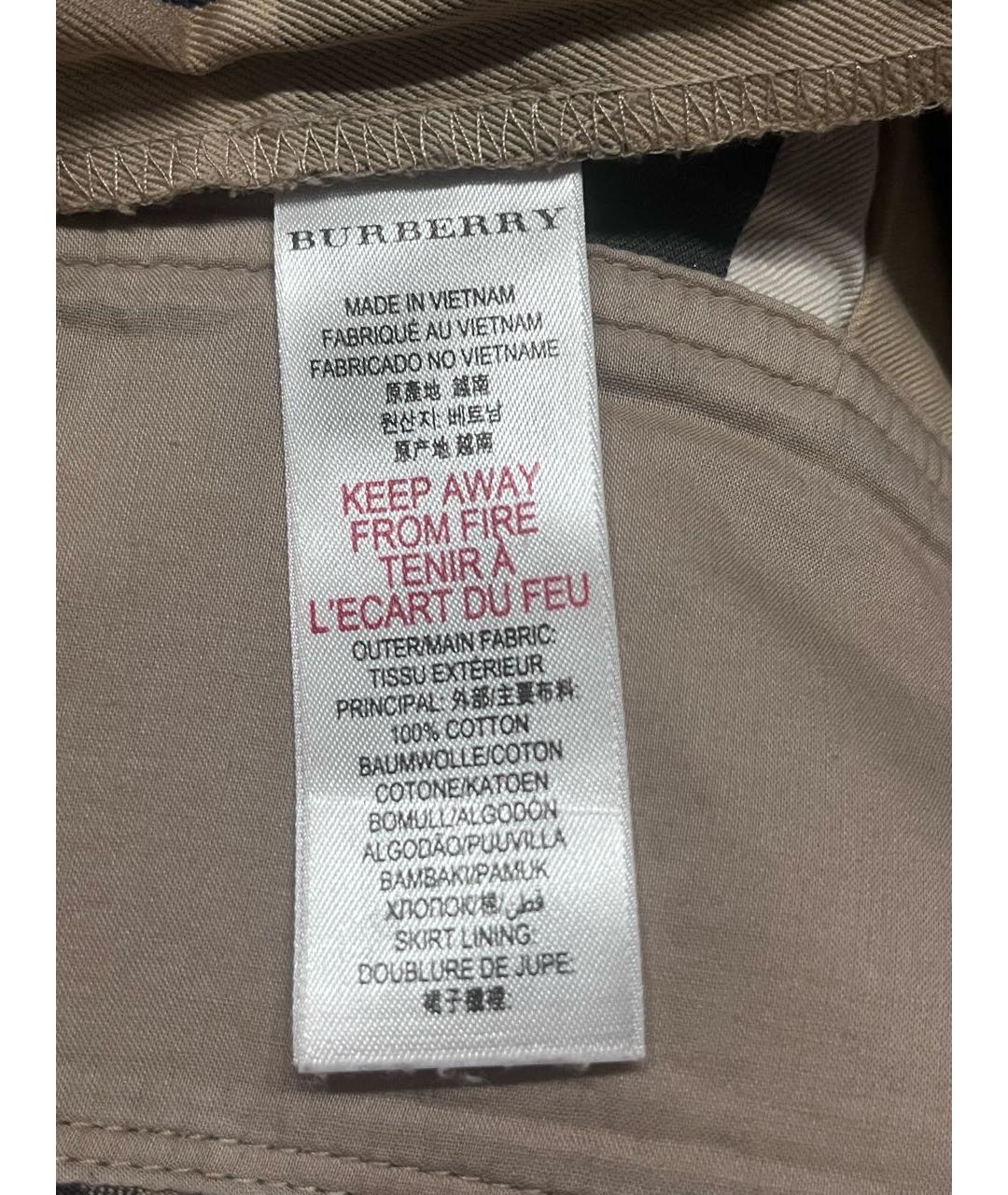 BURBERRY KIDS Мульти хлопковая юбка, фото 3