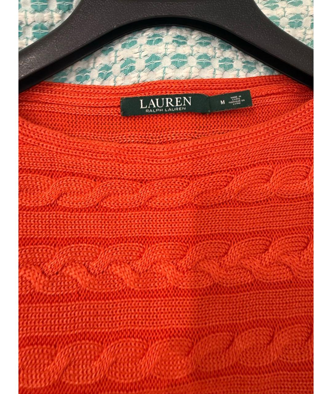 RALPH LAUREN Оранжевый хлопковый джемпер / свитер, фото 3