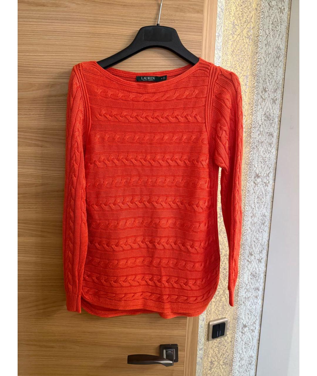 RALPH LAUREN Оранжевый хлопковый джемпер / свитер, фото 9