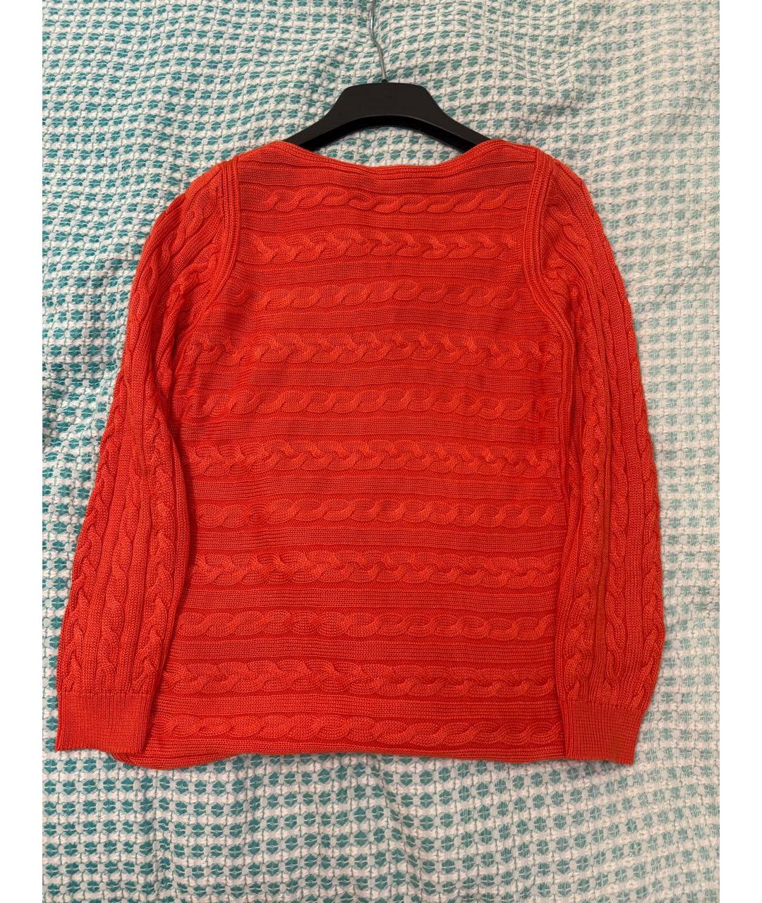 RALPH LAUREN Оранжевый хлопковый джемпер / свитер, фото 6