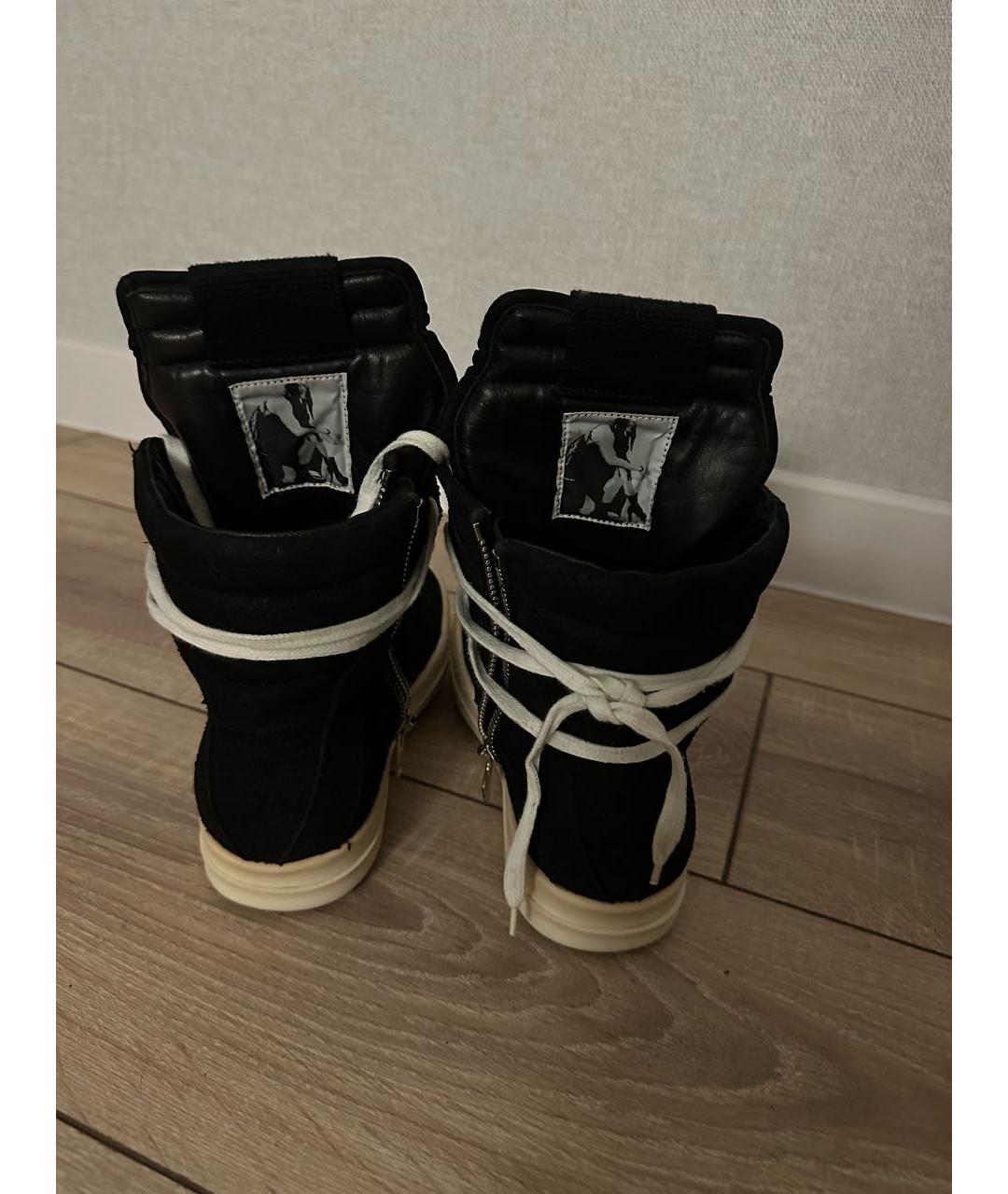 RICK OWENS Черные замшевые ботинки, фото 3