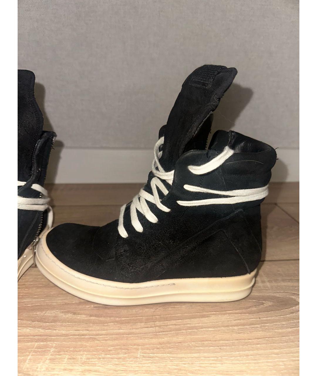 RICK OWENS Черные замшевые ботинки, фото 7