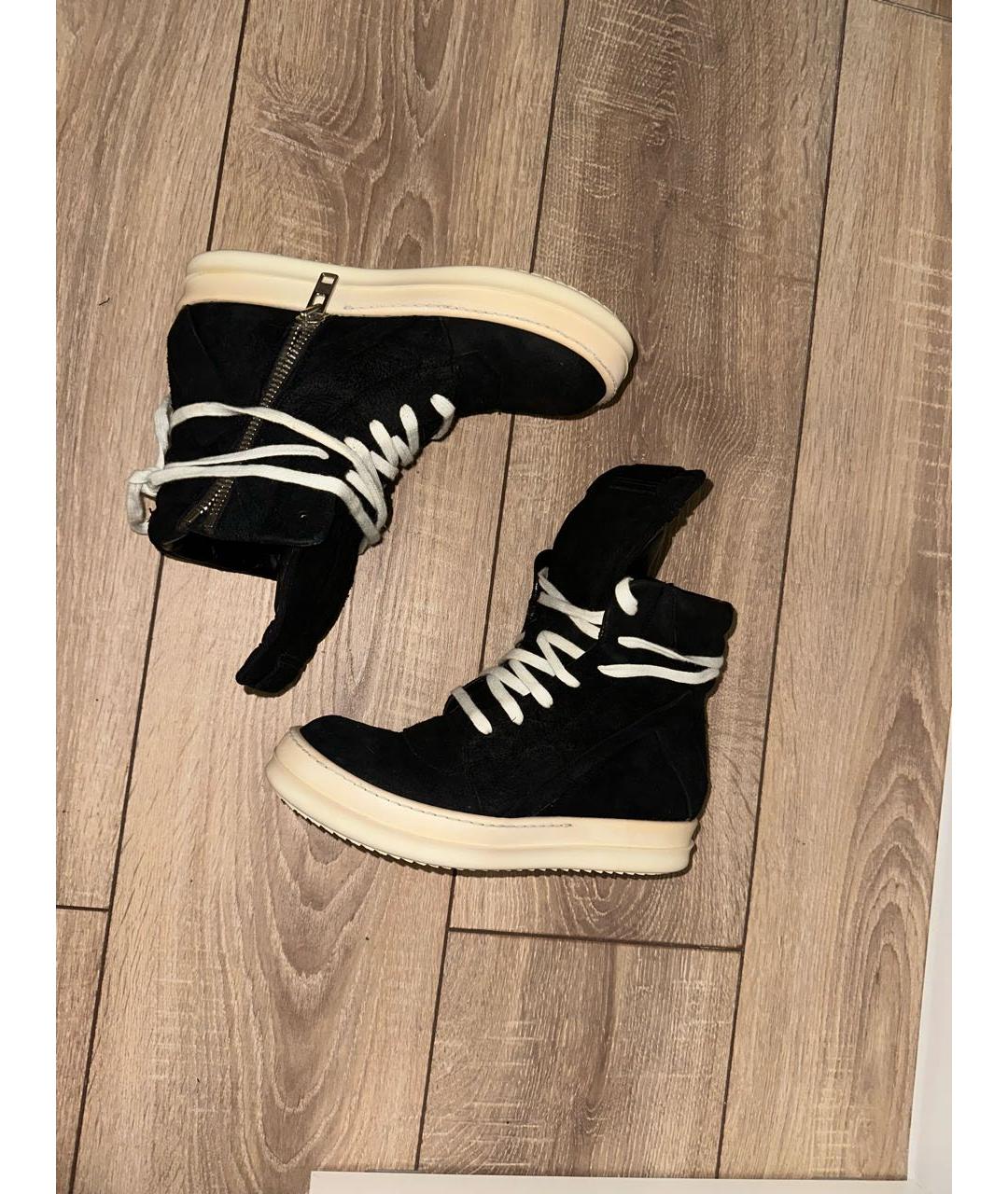 RICK OWENS Черные замшевые ботинки, фото 4