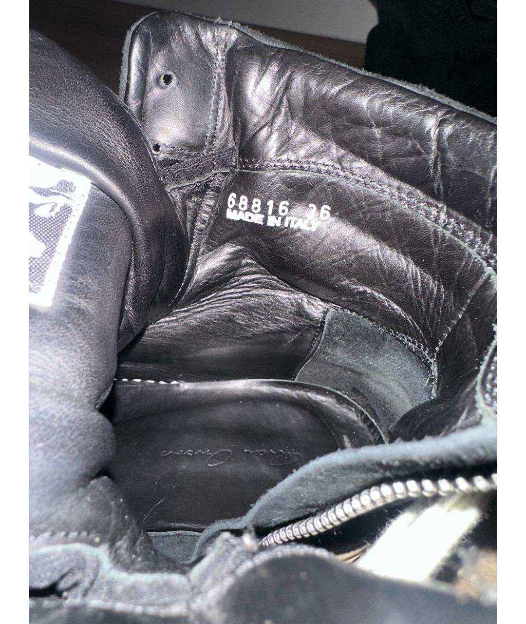 RICK OWENS Черные замшевые ботинки, фото 6