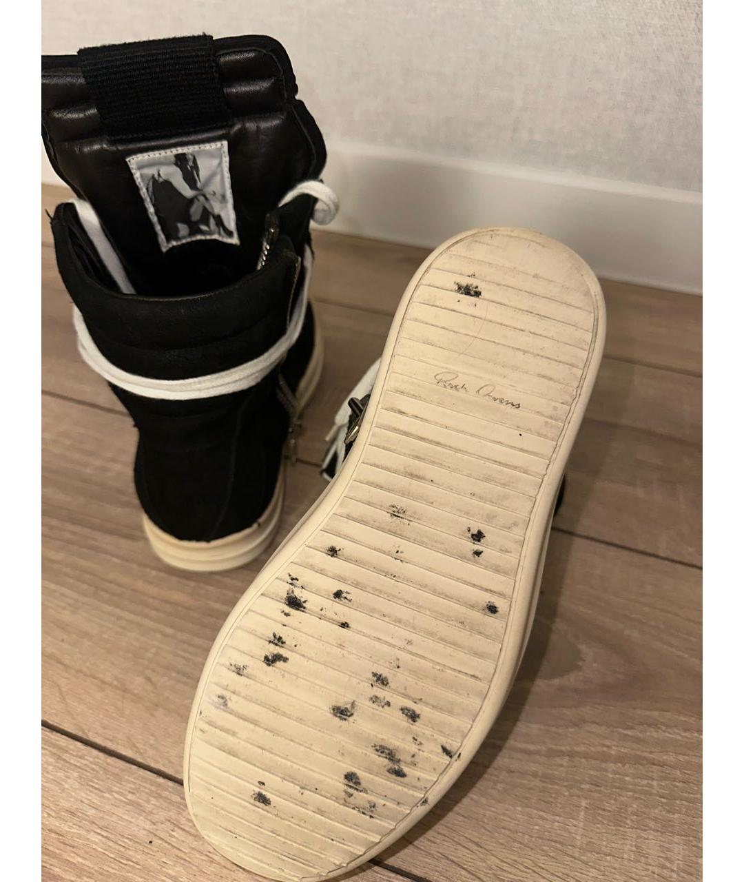 RICK OWENS Черные замшевые ботинки, фото 5