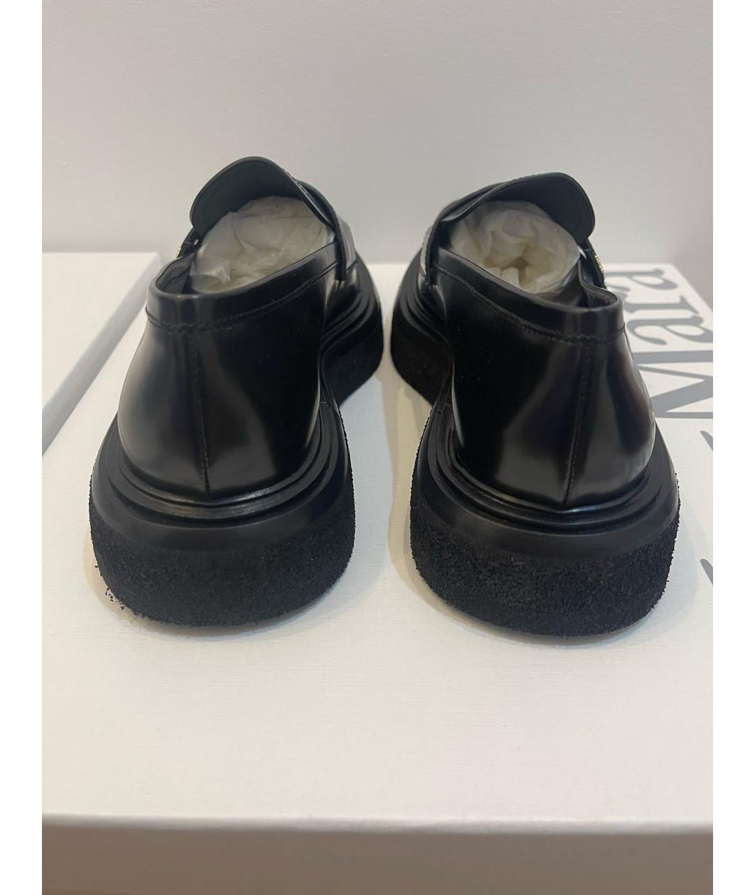 MAX MARA Черные кожаные лоферы, фото 4