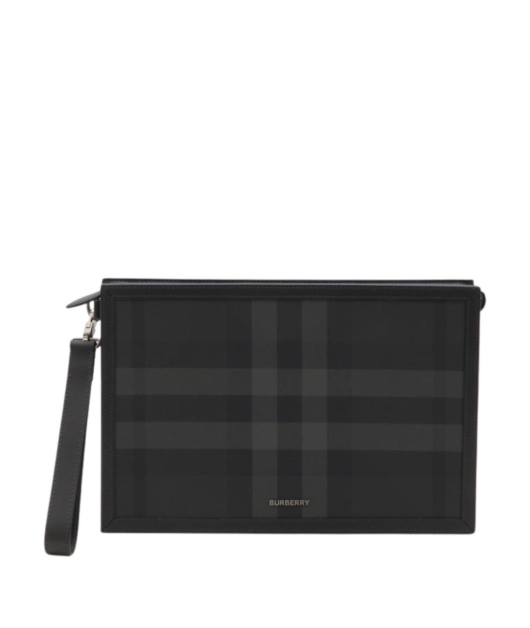 BURBERRY Черная папка для документов из искусственной кожи, фото 1