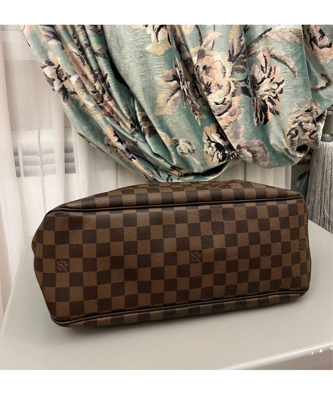 LOUIS VUITTON Коричневая кожаная сумка тоут, фото 4