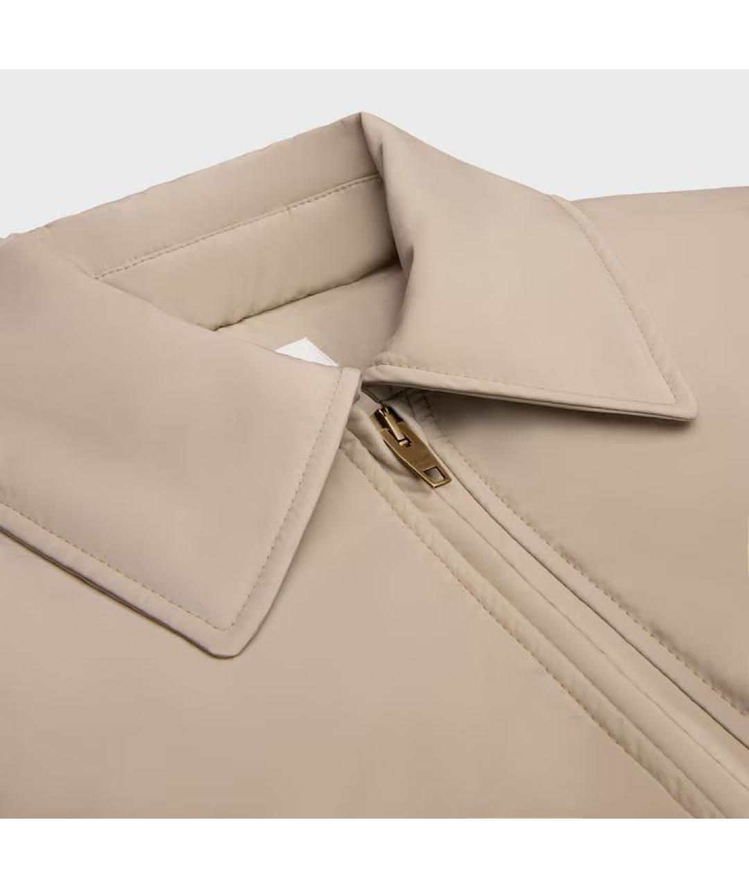 CELINE Бежевая полиамидовая куртка, фото 3