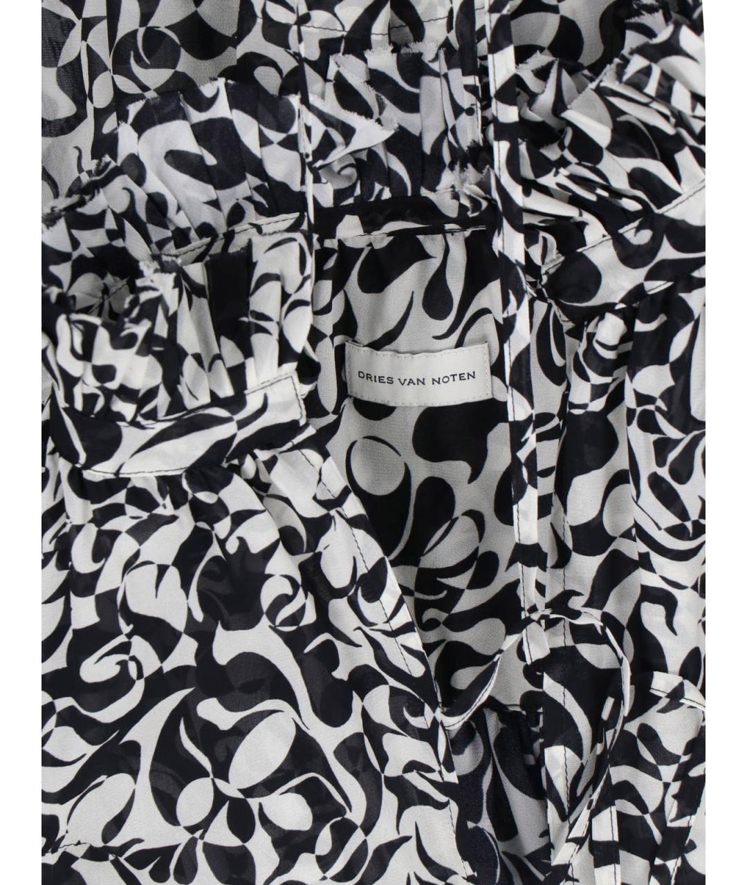 DRIES VAN NOTEN Черная вискозная рубашка, фото 3