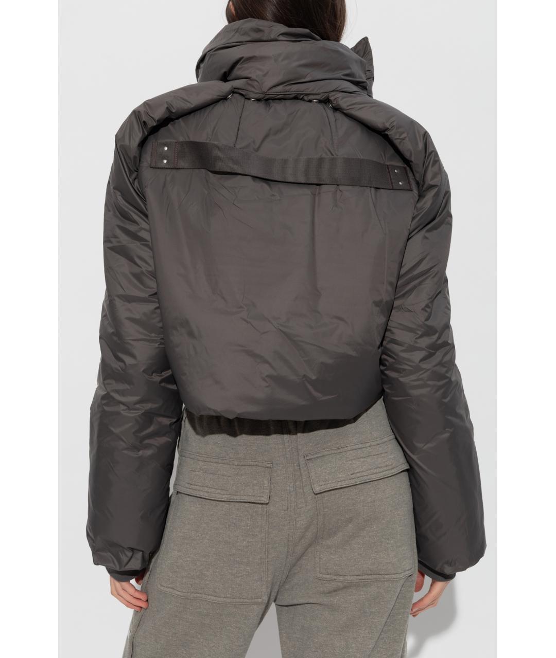 RICK OWENS Серый полиамидовый пуховик, фото 6