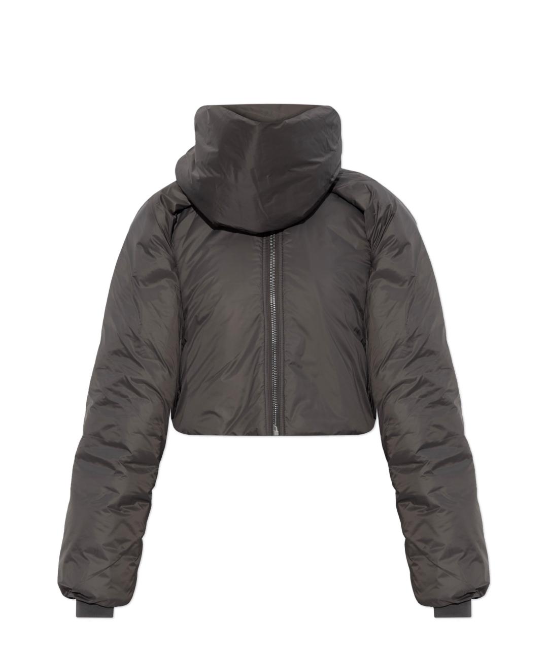 RICK OWENS Серый полиамидовый пуховик, фото 9