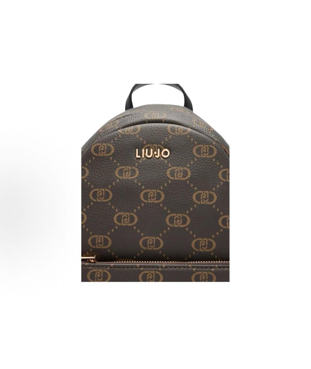 LIU JO Коричневый рюкзак из искусственной кожи, фото 4