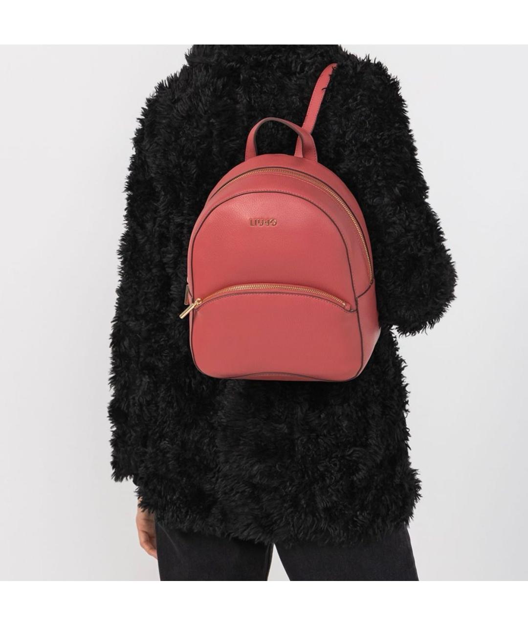 LIU JO Розовый рюкзак из искусственной кожи, фото 4
