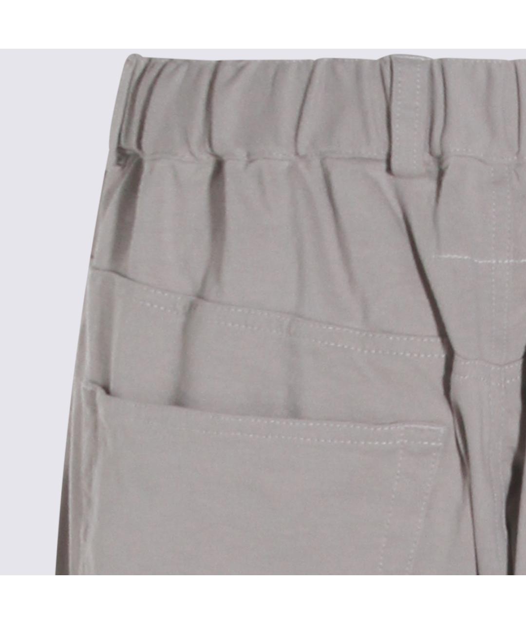 MM6 MAISON MARGIELA Серые хлопковые повседневные брюки, фото 4