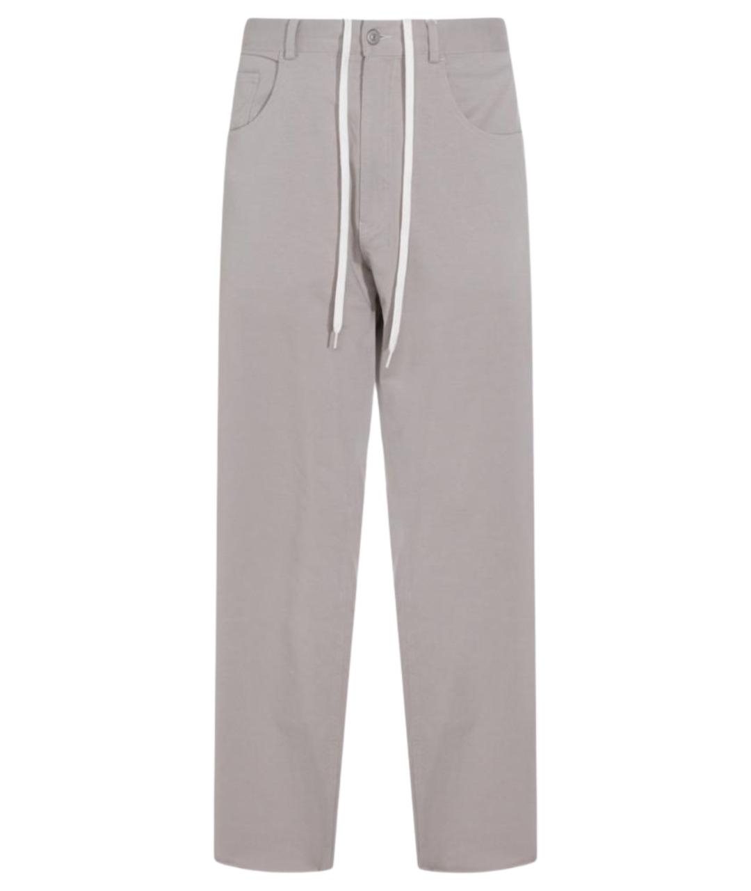 MM6 MAISON MARGIELA Серые хлопковые повседневные брюки, фото 1