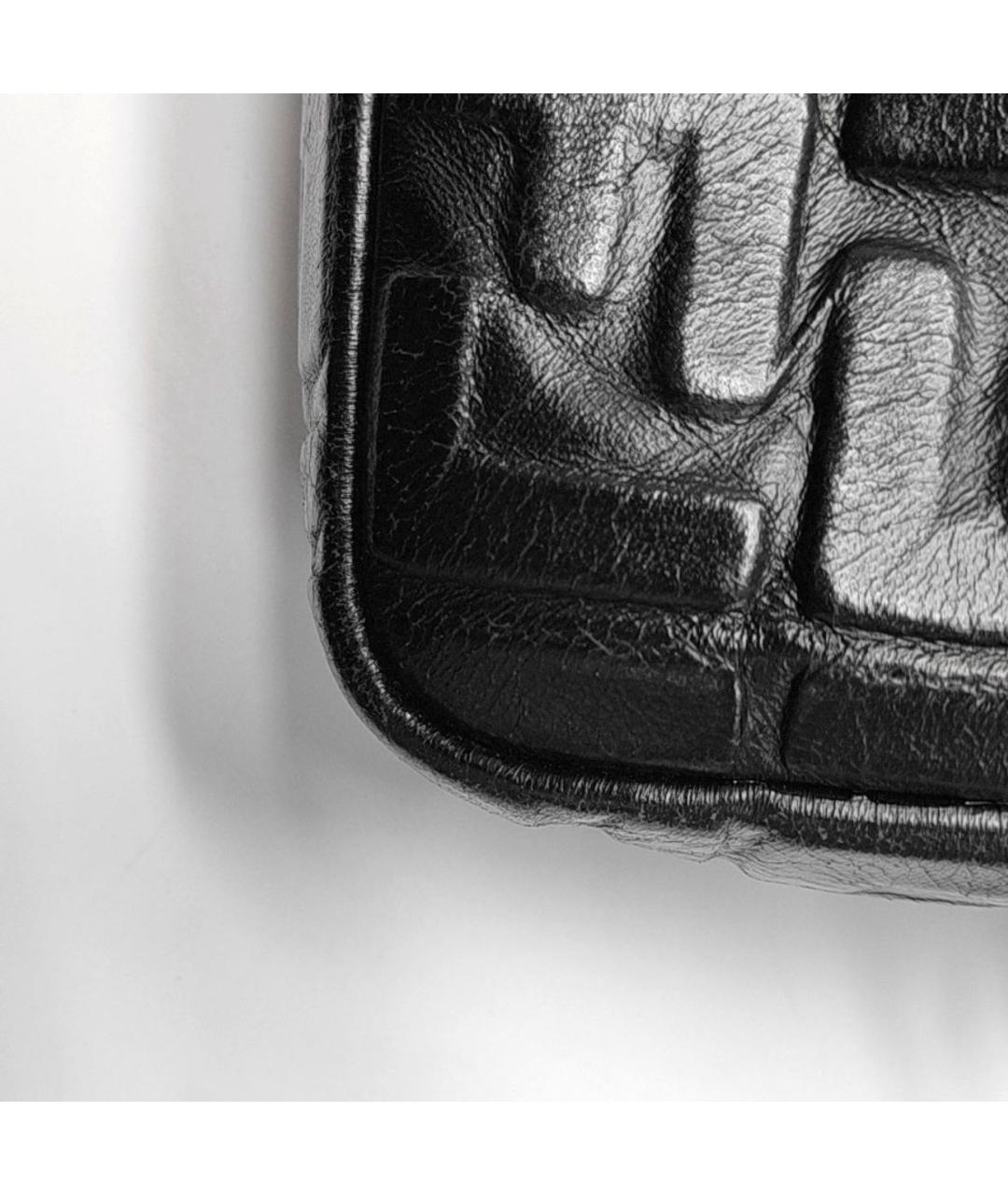 FENDI Черная кожаная сумка через плечо, фото 3