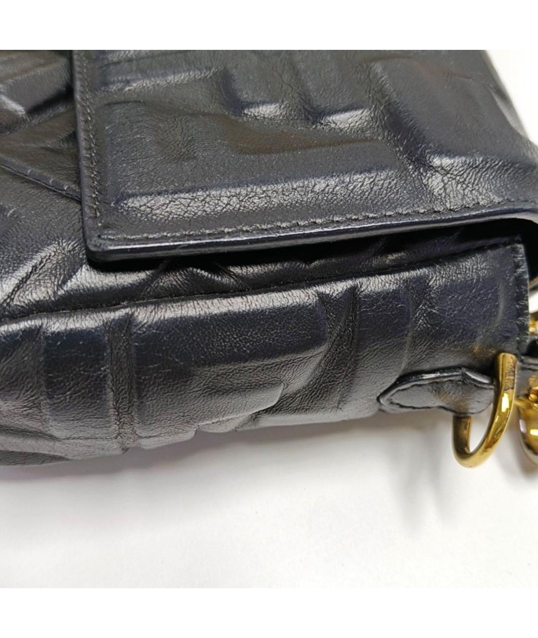 FENDI Черная кожаная сумка через плечо, фото 4